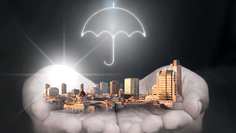 Business financial insurance umbrella protection