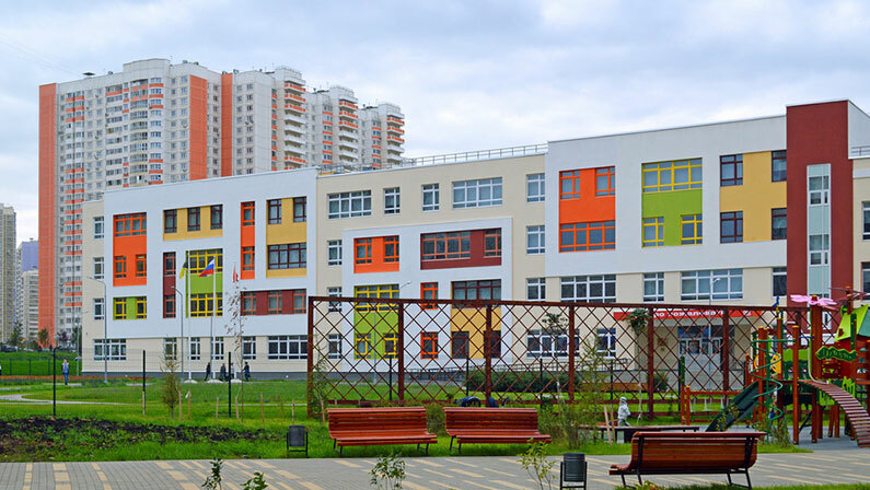The new school building in the district